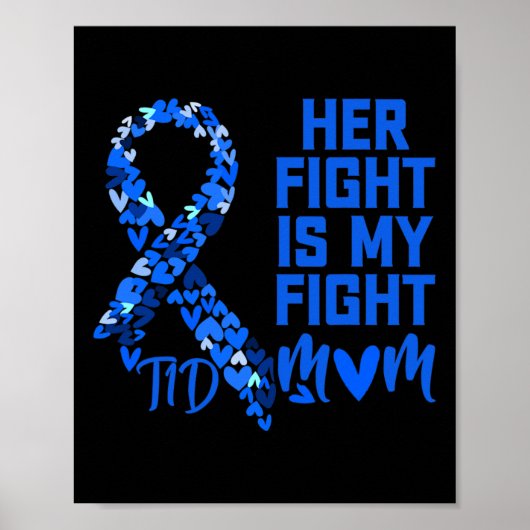 彼女の戦いは私の戦いT1d母タイプ1糖尿病アワル ポスター (正面)