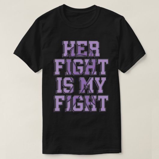 彼女の戦いは私の戦いVulvarがん認識度Supp Tシャツ (デザイン正面)