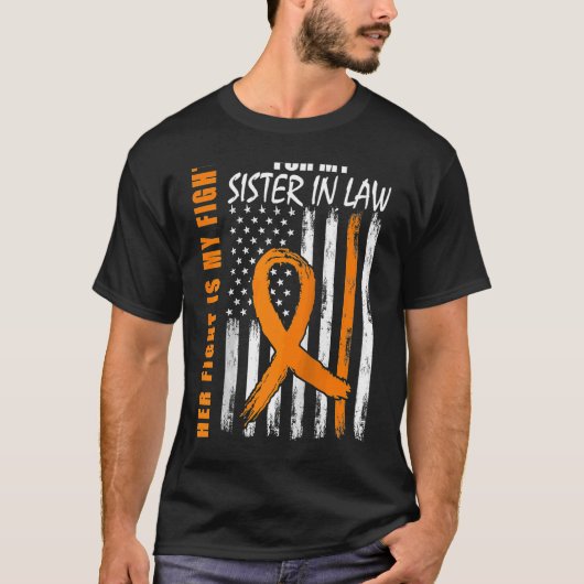 彼女の戦いは私の義理の妹の白血病アウェア Tシャツ (正面)