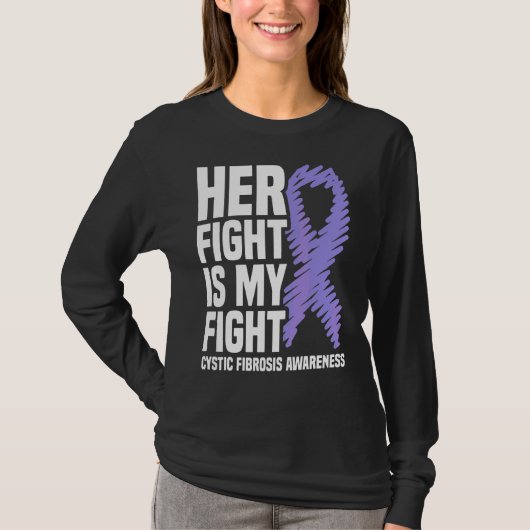 彼女の戦いは私の肺高血圧症の戦いを認識 Tシャツ (正面)