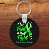 彼女の戦いは私の脳障害認識度 キーホルダー (正面)
