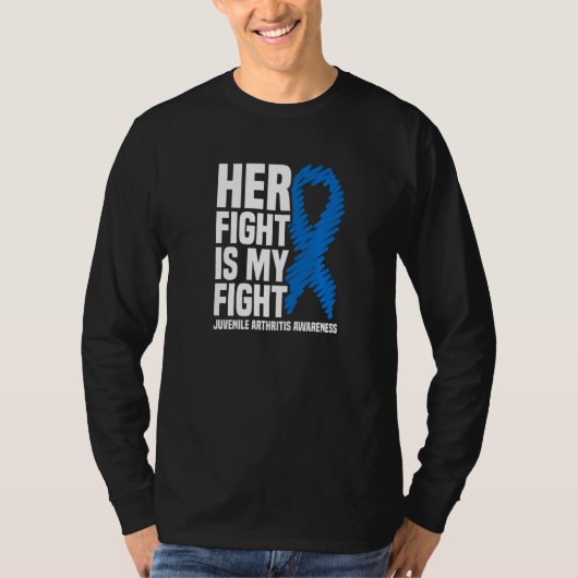 彼女の戦いは私の若い関節炎の認識度 Tシャツ (正面)