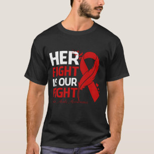 彼女の戦いは私のHIVエイズ認識度Ribbo Tシャツ