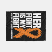 彼女の戦い私の戦い多発性硬化症認識度 フリースブランケット (正面(横))