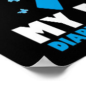 彼女の戦い私の戦い糖尿病認識度T1Dリボン ポスター (角)