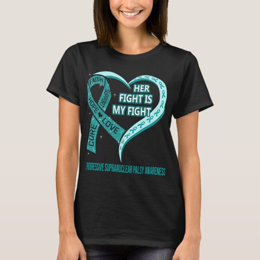 彼女の戦い進行性核上麻痺認識度 Tシャツ (正面)