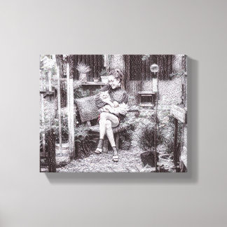 「彼女の手の中の愛 キャンバスプリント