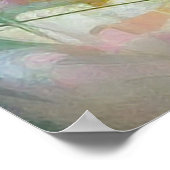 彼女の手の中の花を称賛する女の子 ポスター (角)