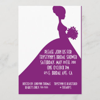 彼女の招待状紫色 招待状