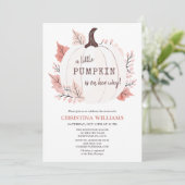 彼女の方法でカボチャ秋水の色ベビーシャワー 招待状 (スタンド正面)