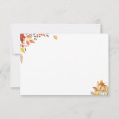 彼女の方法で小さなカボチャ、秋ボホベイビーシャワー サンキューカード (裏面)