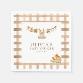 彼女の方法で小さなカボチャ、秋ボホベイビーシャワー スタンダードカクテルナプキン