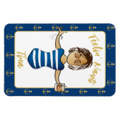 彼女の旅行クルーズドおもしろいアのための女の子の旅行デコ マグネット (横)