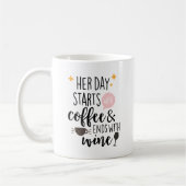 彼女の日はコーヒーから始まり、ワインで終わる コーヒーマグカップ (左)
