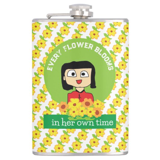 彼女の時間のすべての花の開花 フラスク (正面)