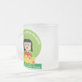 彼女の時間のすべての花の開花 フロストグラスマグカップ (正面左)