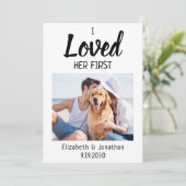 彼女の最初のペットの犬結婚が大好き セーブザデート (スタンド正面)