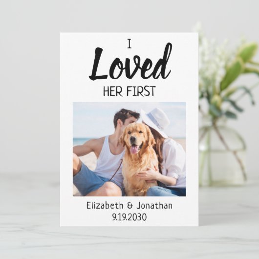 彼女の最初のペットの犬結婚が大好き セーブザデート (スタンド正面)