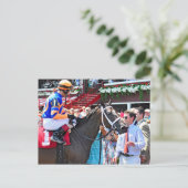 彼女の最初のレースでストッキンマリアが勝利した。 ポストカード (スタンド正面)