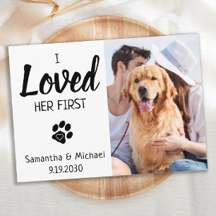 彼女の最初の写真カスタムペットの結婚犬が好き セーブザデート