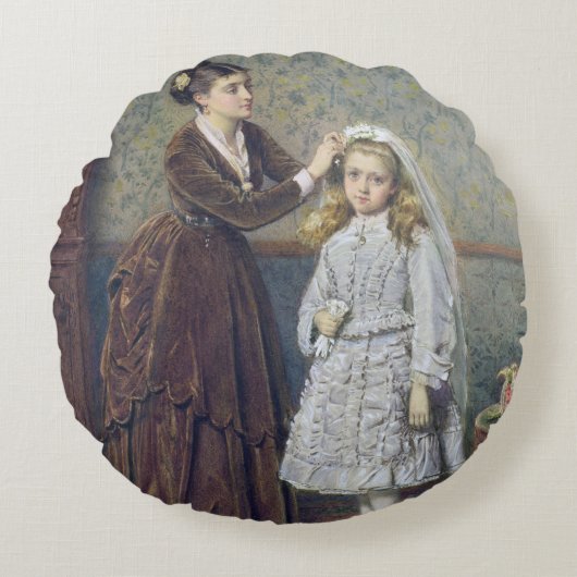 彼女の最初聖餐 ラウンドクッション (正面)