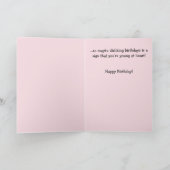 彼女の最初誕生会を気難しく見ているベビー カード (内部)