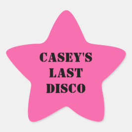 彼女の最後のディスコカウガール独身パーティー 星シール