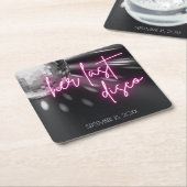 彼女の最後のディスコバチェロレッテナプキンス スクエアペーパーコースター (アングル)