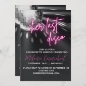 彼女の最後のディスコバチェロレッテ週末 招待状 (正面/裏面)