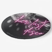 彼女の最後のディスコ独身最後のパーティー用のナプキン ペーパープレート (アングル)