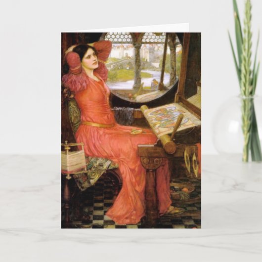 彼女の机に坐っているShalottの女性 カード (正面)