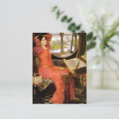 彼女の机に座っているシャロットの女性 ポストカード (スタンド正面)
