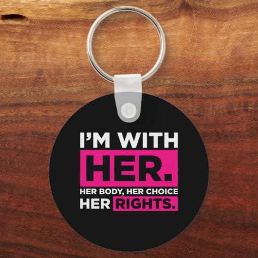 彼女の権利を選択した彼女の体とイム キーホルダー (正面)