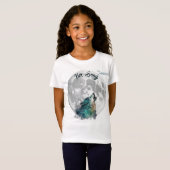 「彼女の歌」オオカミとムーンガールのカスタム Tシャツ (正面フル)