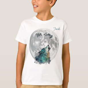 『彼女の歌』オオカミとムーンボーイカスタムズ Tシャツ