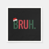 彼女の母のパパBro Sisのための彼のためのブルクリスマスギフト スタンダードカクテルナプキン (正面)