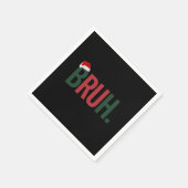 彼女の母のパパBro Sisのための彼のためのブルクリスマスギフト スタンダードカクテルナプキン (角)