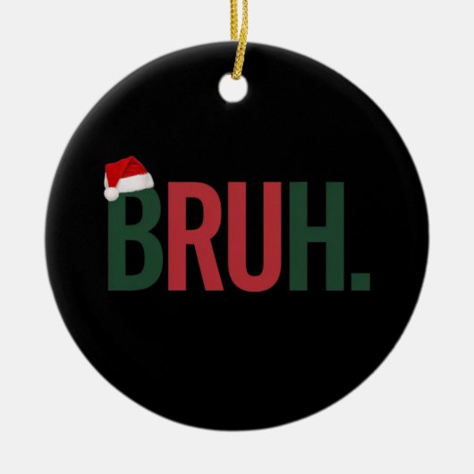 彼女の母のパパBro Sisのための彼のためのブルクリスマスギフト セラミックオーナメント (正面)