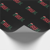 彼女の母のパパBro Sisのための彼のためのブルクリスマスギフト ラッピングペーパー (角)