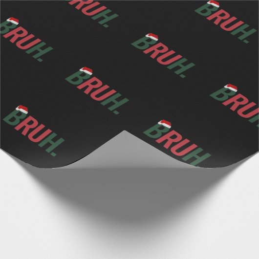 彼女の母のパパBro Sisのための彼のためのブルクリスマスギフト ラッピングペーパー (角)