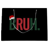 彼女の母のパパBro Sisのための彼のためのブルクリスマスギフト ラージペーパーバッグ (正面)