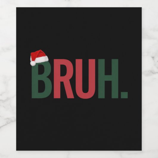 彼女の母のパパBro Sisのための彼のためのブルクリスマスギフト ワインラベル (シングルラベル)