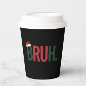 彼女の母のパパBro Sisのための彼のためのブルクリスマスギフト 紙コップ (正面)