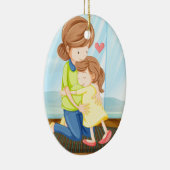 彼女の母を抱き締めている子供 セラミックオーナメント (右)