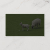 彼女の母を持つベビーのヒツジの写真 名刺 (裏面)
