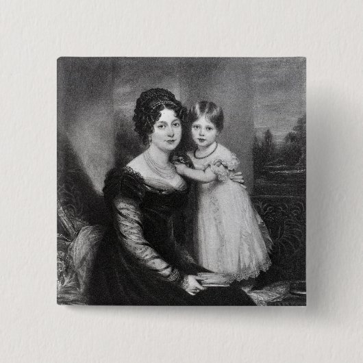 彼女の母を持つ乳児としてビクトリア女王 缶バッジ (正面)