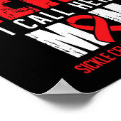 彼女の母親に電話する – 鎌状赤血球貧血認識度サポート ポスター (角)