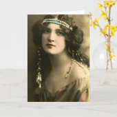 彼女の毛の真珠 カード (黄色い花)