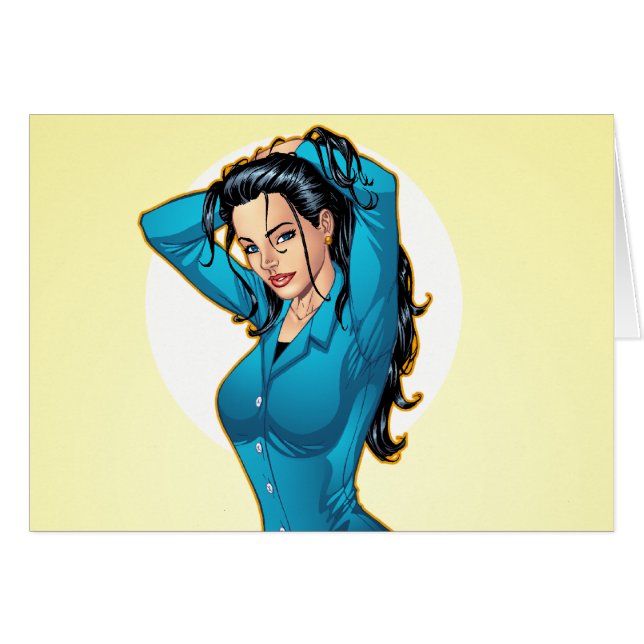 彼女の毛を引っ張っている女性実業家は行くために用意し、 (正面横)