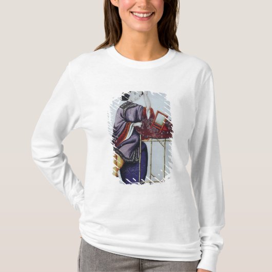 彼女の毛を整理している中国のな女性 Tシャツ (正面)